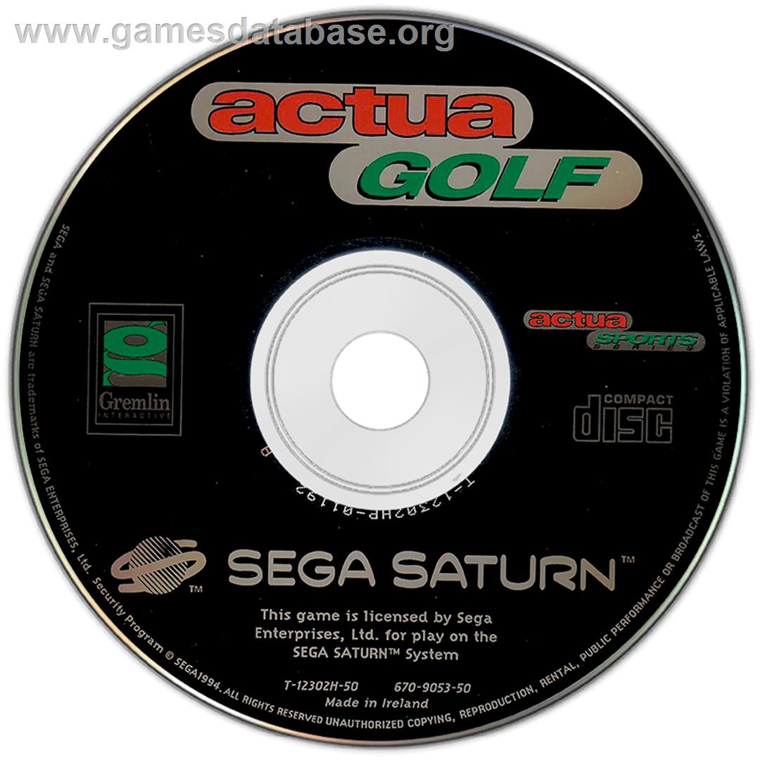 Actua Golf - Sega Saturn - Artwork - Disc