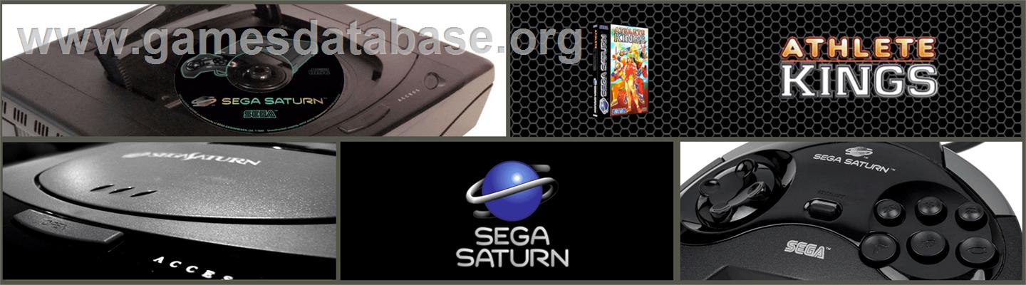 Athlete Kings - Sega Saturn - Artwork - Marquee