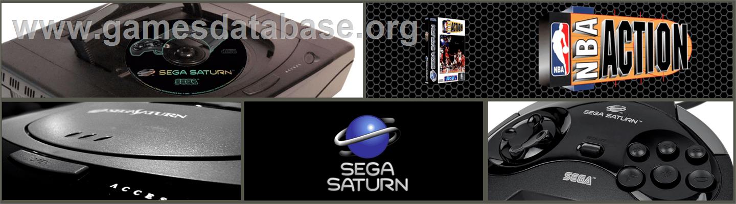 NBA Action 98 - Sega Saturn - Artwork - Marquee