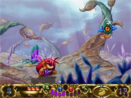 In game image of Astal on the Sega Saturn.