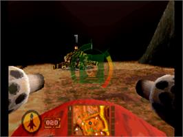 In game image of Blam! Machinehead on the Sega Saturn.