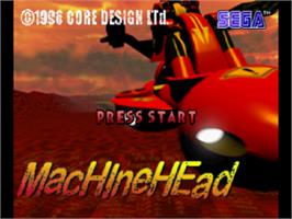 Title screen of Blam! Machinehead on the Sega Saturn.