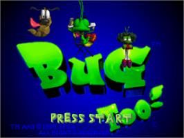 Title screen of Bug Too on the Sega Saturn.