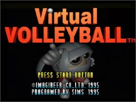 Title screen of Virtual Volleyball on the Sega Saturn.