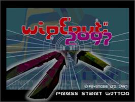 Title screen of Wipeout 2097 on the Sega Saturn.