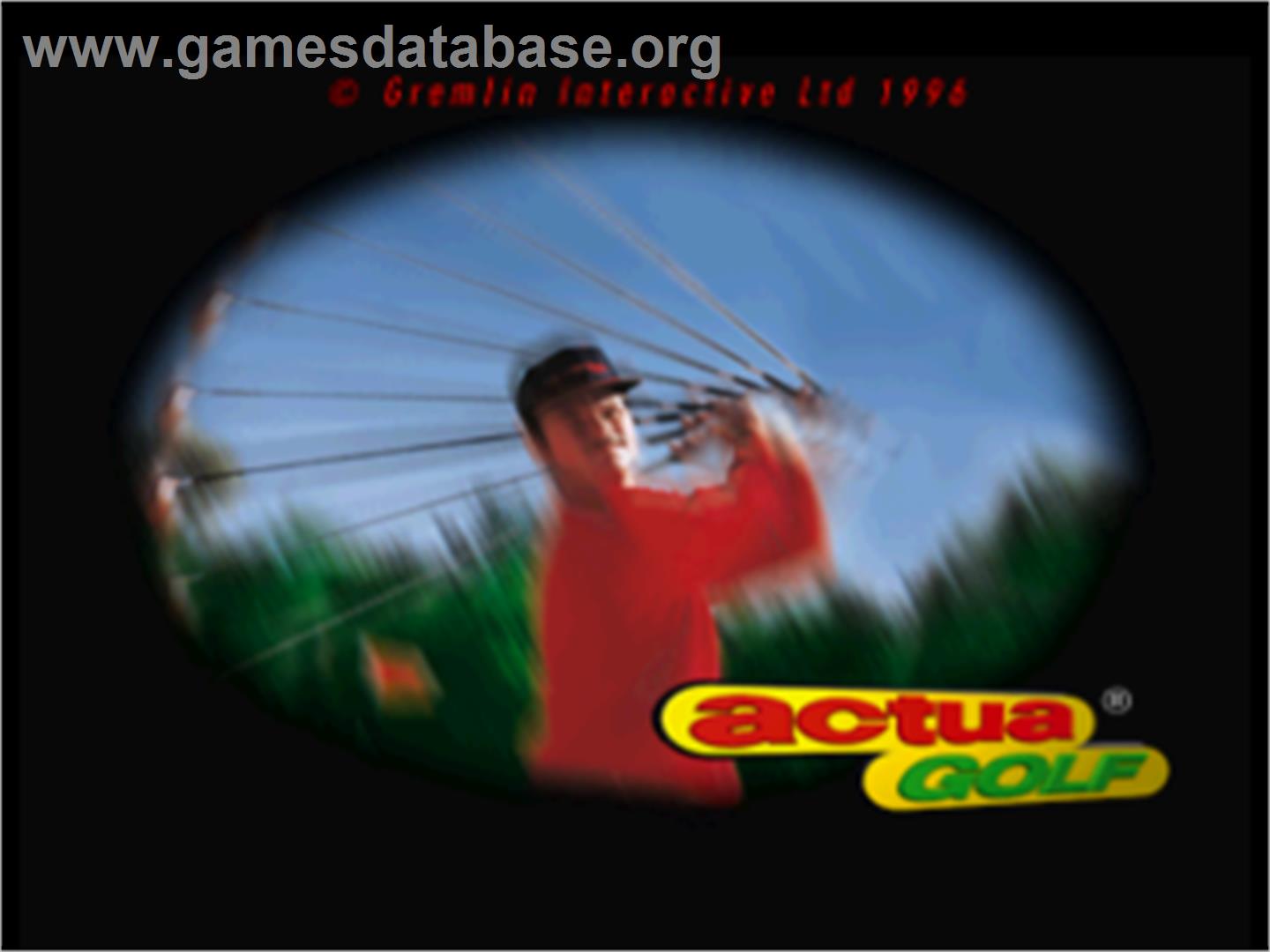 Actua Golf - Sega Saturn - Artwork - Title Screen