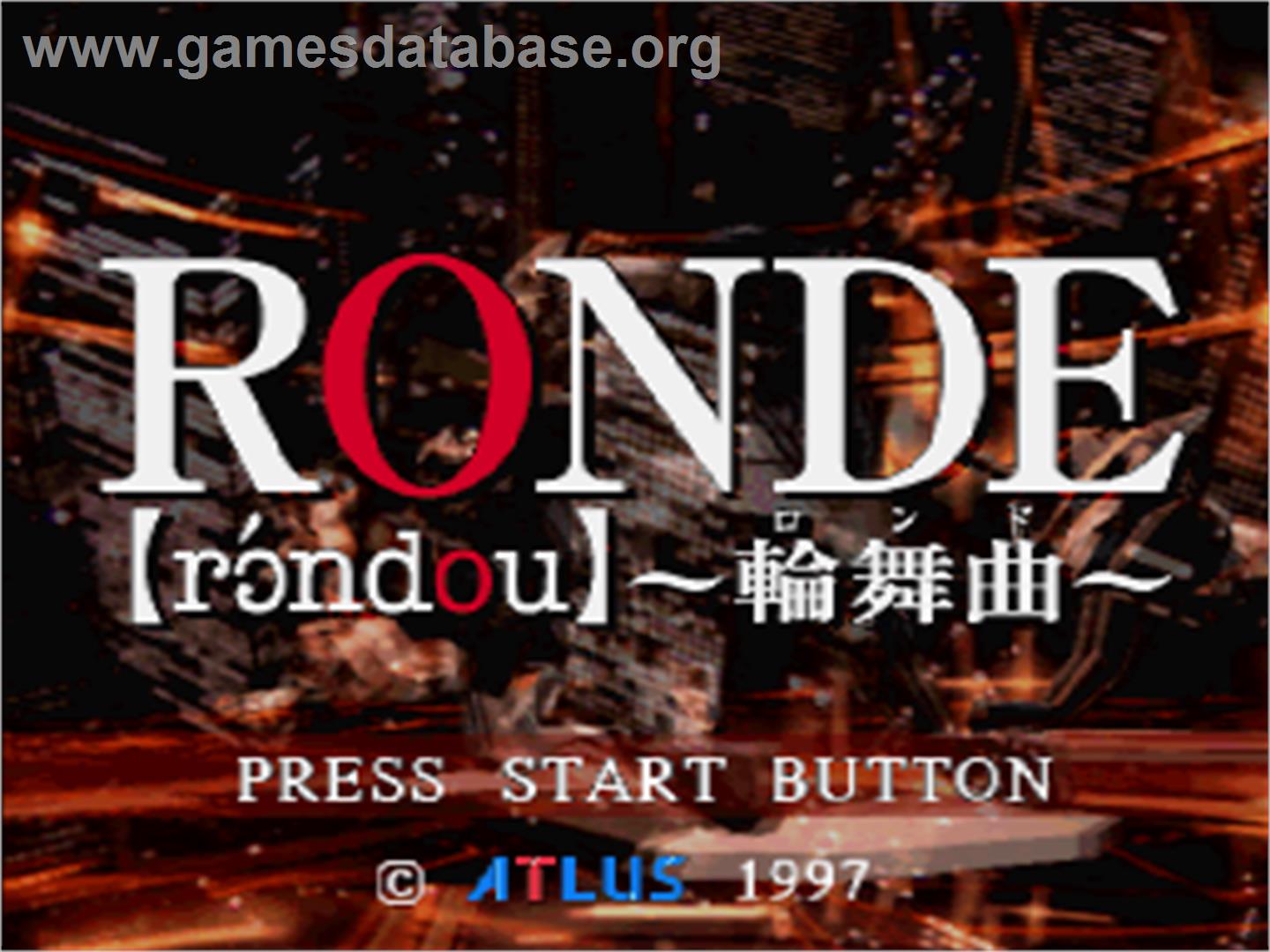 Ronde - Sega Saturn - Artwork - Title Screen