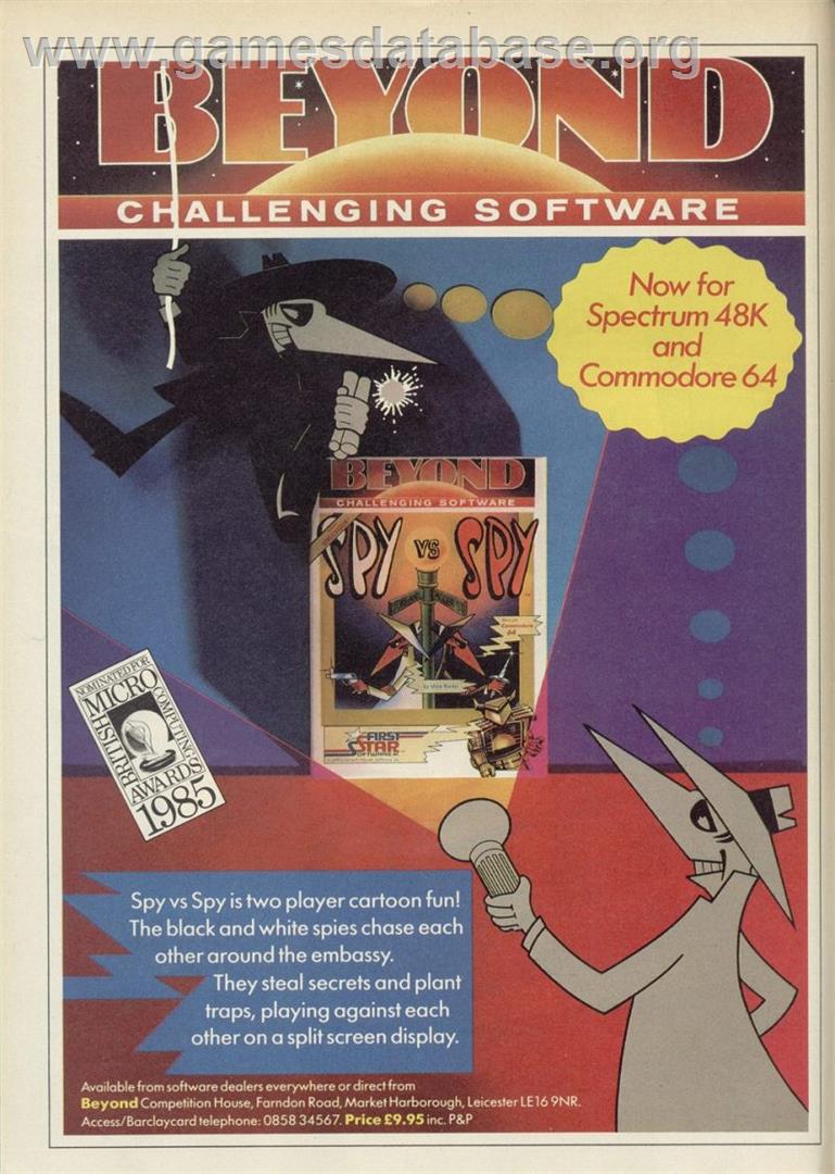 Spy vs. Spy - Atari 8-bit - Artwork - Advert