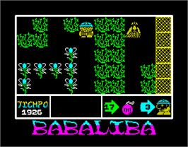 In game image of Babaliba on the Sinclair ZX Spectrum.