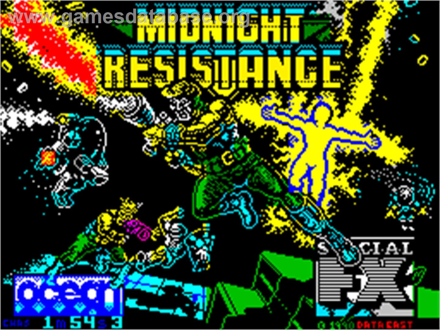 Midnight Resistance - Sinclair ZX Spectrum - Artwork - Title Screen