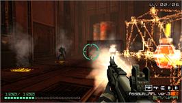 In game image of Coded Arms on the Sony PSP.