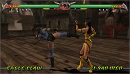 In game image of Mortal Kombat: Unchained on the Sony PSP.
