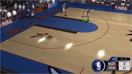 In game image of NBA on the Sony PSP.