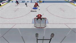 In game image of NHL 7 on the Sony PSP.