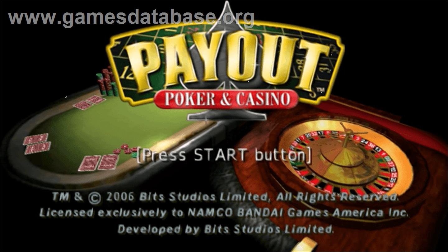 Payout Poker & Casino - Sony PSP - Artwork - Title Screen