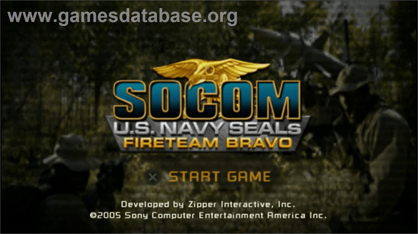 Socom U S Navy Seals Tactical Strike Sony Psp Artwork Title Screen