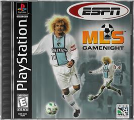 Box cover for ESPN MLS GameNight on the Sony Playstation.