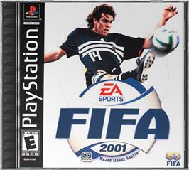 Box cover for FIFA 2001 on the Sony Playstation.