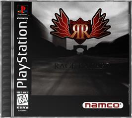 Box cover for Rage Racer on the Sony Playstation.