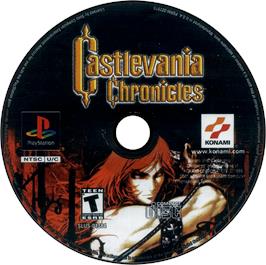 Artwork on the Disc for Castlevania Chronicles on the Sony Playstation.