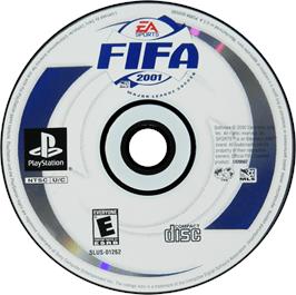 Artwork on the Disc for FIFA 2001 on the Sony Playstation.