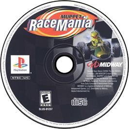 Artwork on the Disc for Muppet RaceMania on the Sony Playstation.