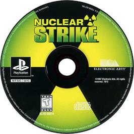 Artwork on the Disc for Nuclear Strike on the Sony Playstation.