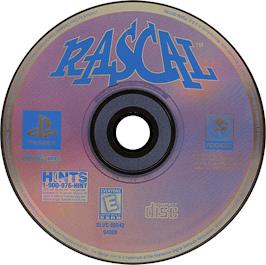 Artwork on the Disc for Rascal on the Sony Playstation.