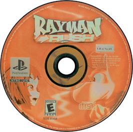 Artwork on the Disc for Rayman Rush on the Sony Playstation.