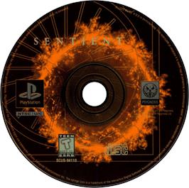 Artwork on the Disc for Sentient on the Sony Playstation.