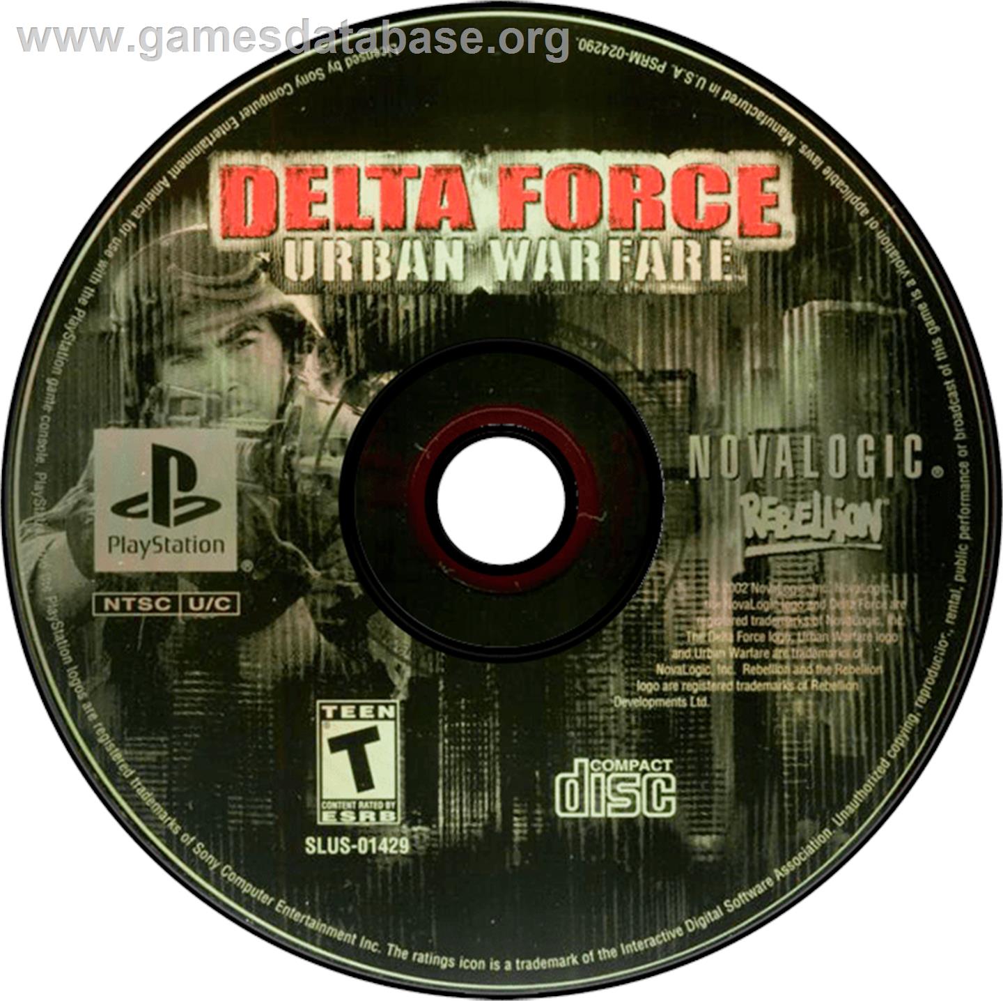 Delta Force: Urban Warfare - Sony Playstation - Artwork - Disc