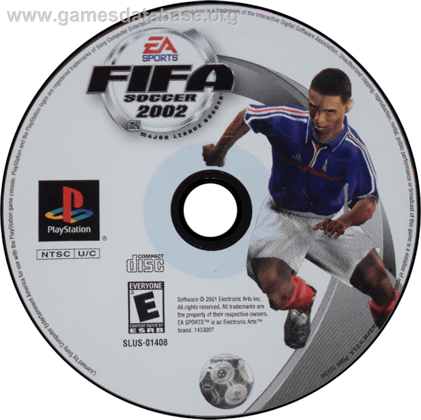 FIFA Soccer 2002 - Sony Playstation - Artwork - Disc