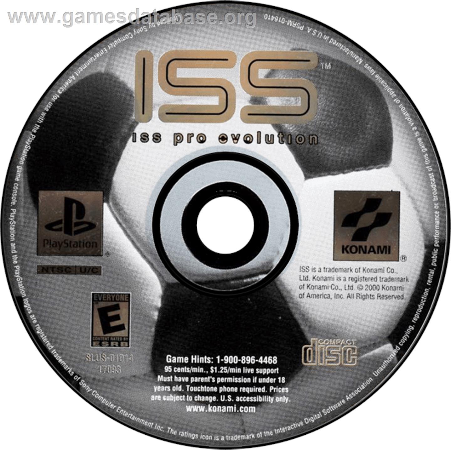 ISS Pro Evolution - Sony Playstation - Artwork - Disc