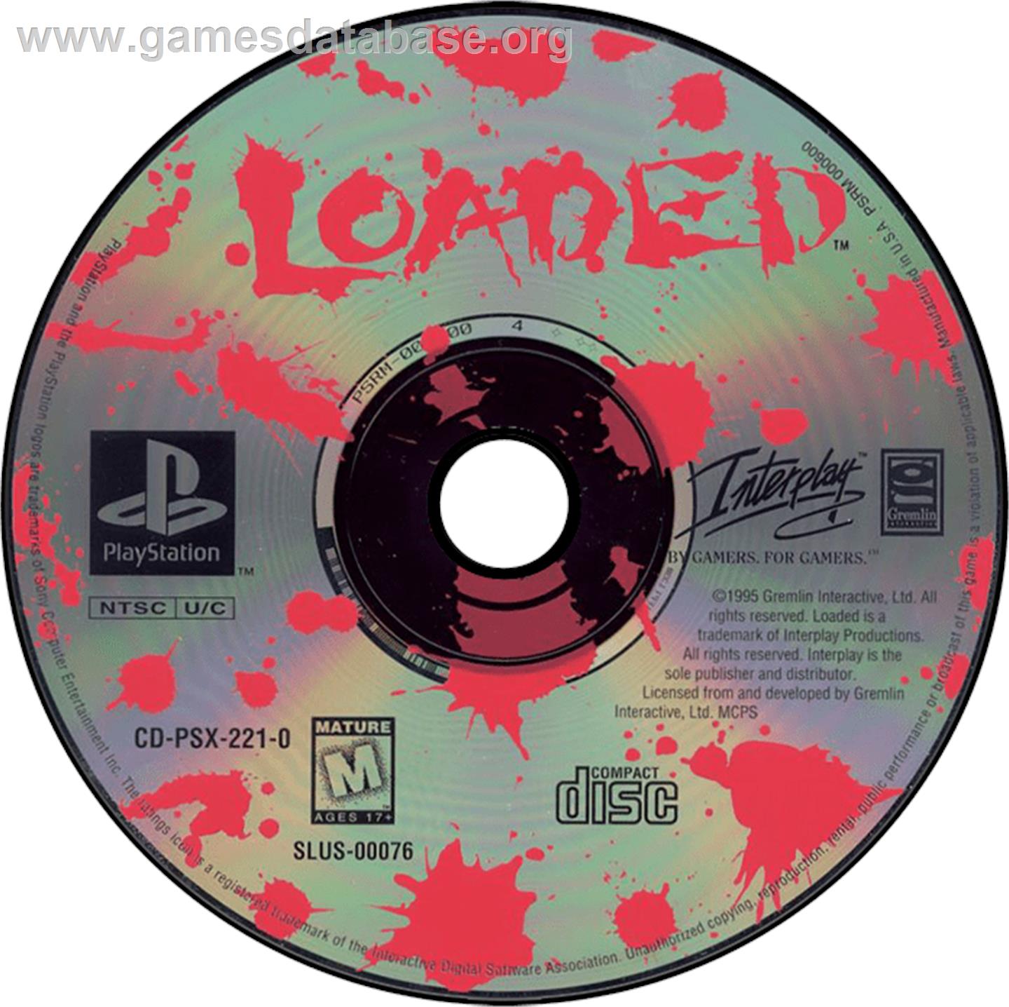 Loaded - Sony Playstation - Artwork - Disc