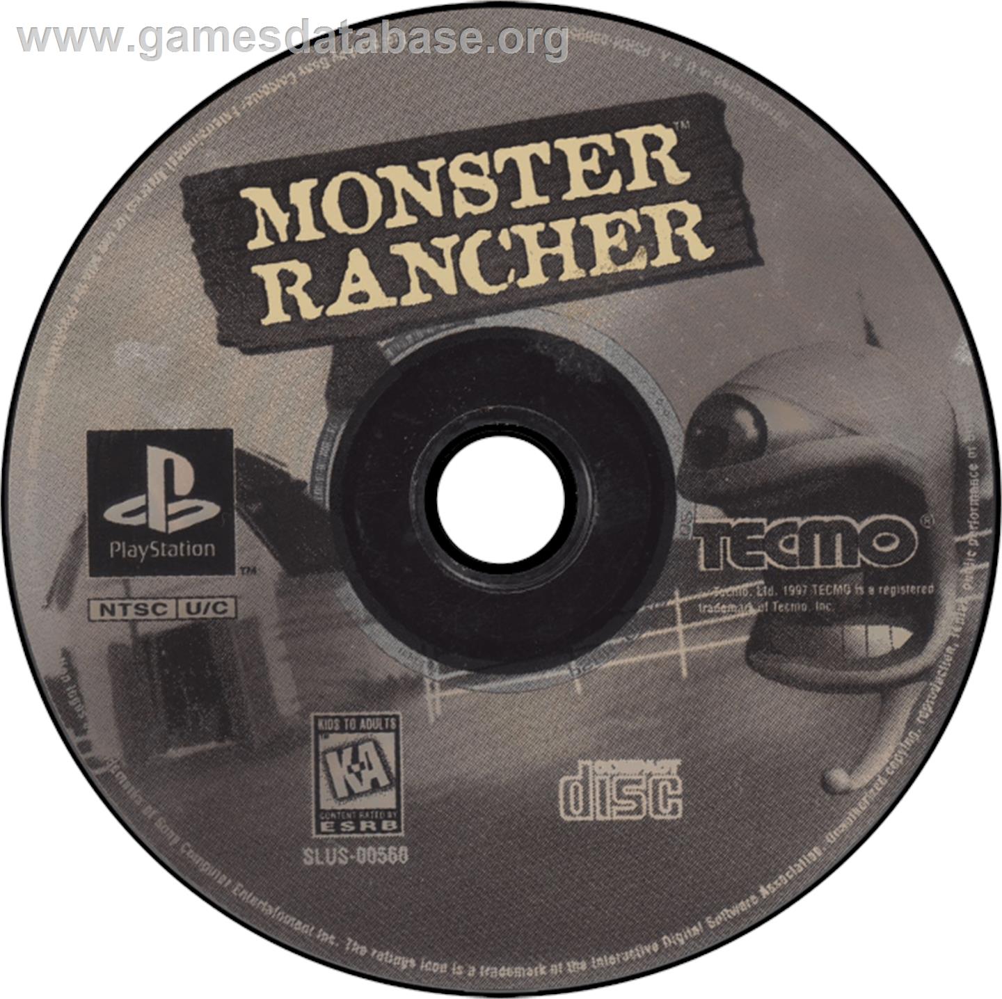 Monster Rancher - Sony Playstation - Artwork - Disc