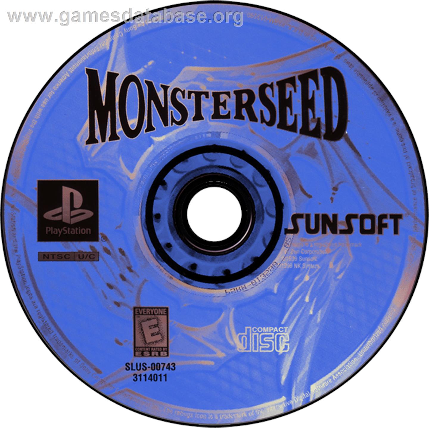 Monster Seed - Sony Playstation - Artwork - Disc