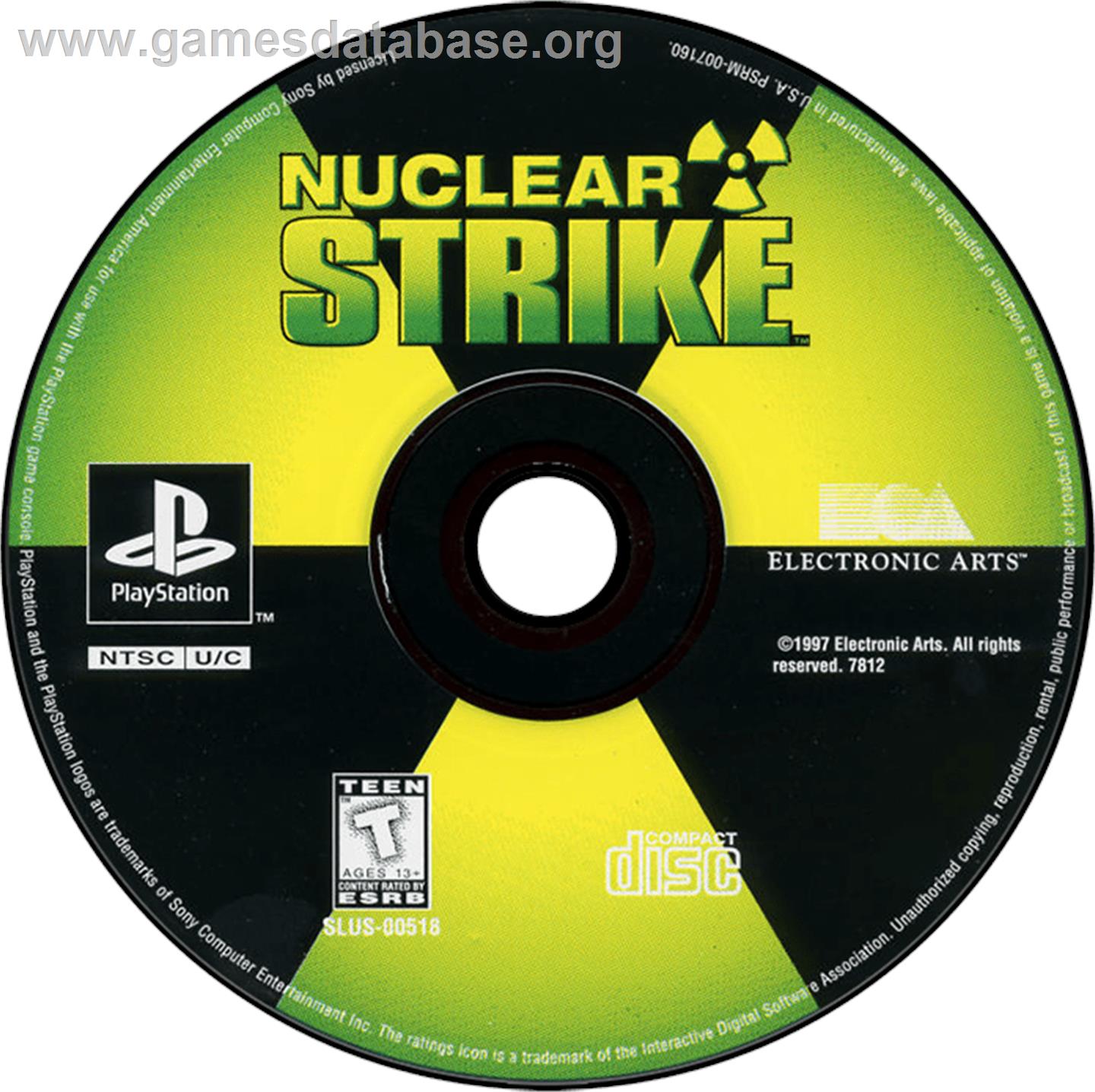 Nuclear Strike - Sony Playstation - Artwork - Disc