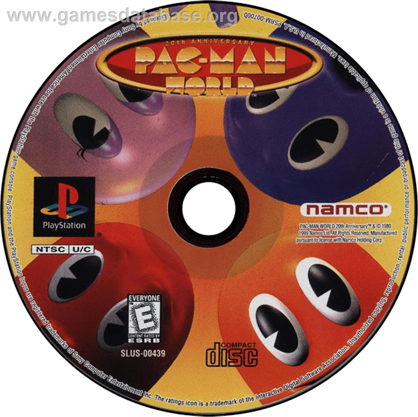 Pac-Man World - Sony Playstation - Artwork - Disc