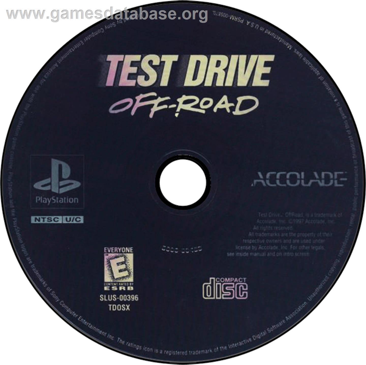 Test Drive: Off-Road - Sony Playstation - Artwork - Disc