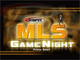 Title screen of ESPN MLS GameNight on the Sony Playstation.