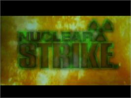 Title screen of Nuclear Strike on the Sony Playstation.