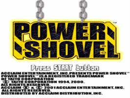 Title screen of Power Shovel on the Sony Playstation.