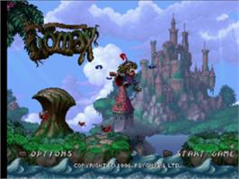 Title screen of The Adventures of Lomax on the Sony Playstation.