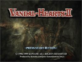 Title screen of Vandal Hearts II on the Sony Playstation.