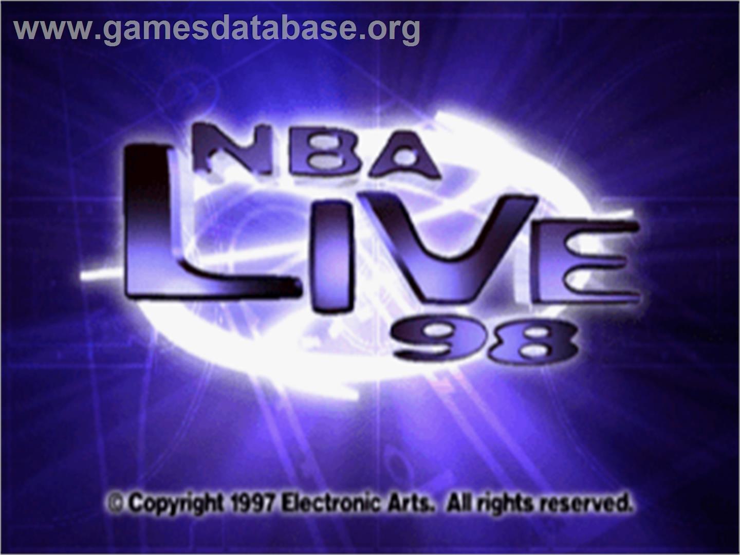 NBA Live 98 - Sony Playstation - Artwork - Title Screen