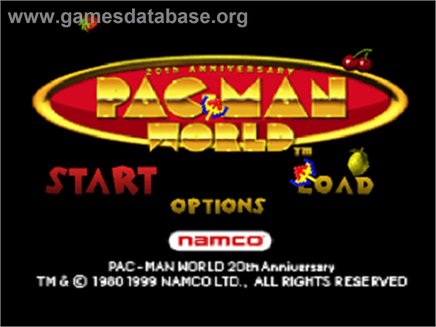 Pac-Man World - Sony Playstation - Artwork - Title Screen