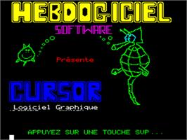 Title screen of Cursor on the Tangerine Oric.